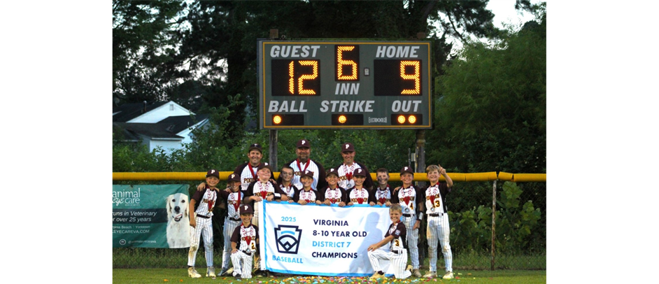 2025 D7 8-10 All-Star Baseball Champions